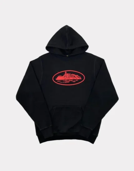 Corteiz Alcatraz Black/Red Hoodie
