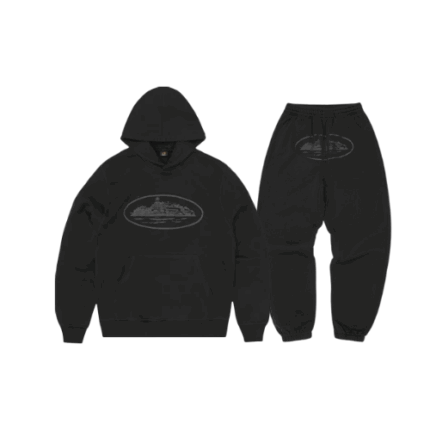 Corteiz Black Logo Tracksuit