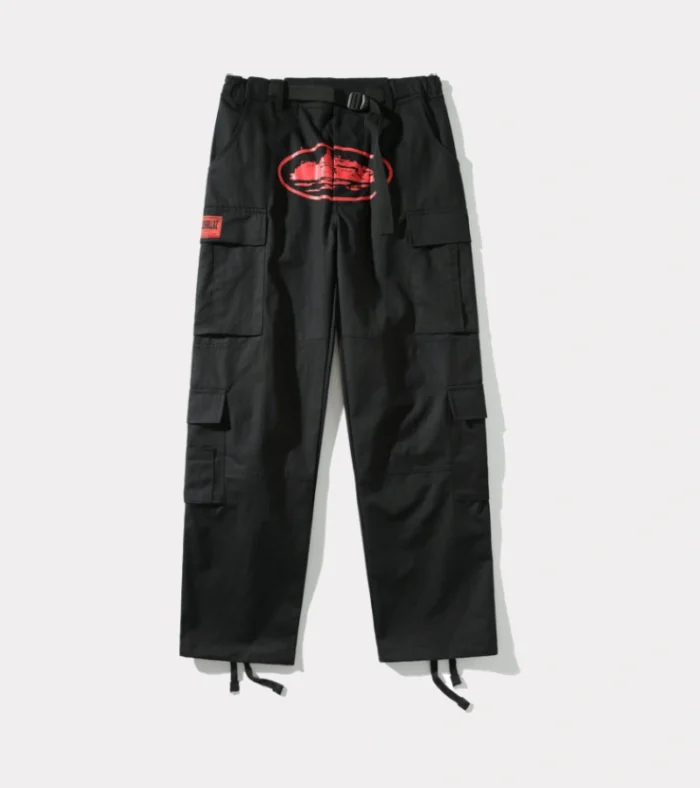Corteiz Purp Guerillaz Cargos/Red Black